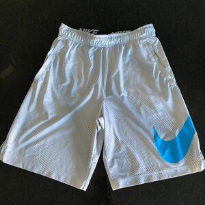 Nike Men's Dri-fit Shorts Grey and Blue Size M